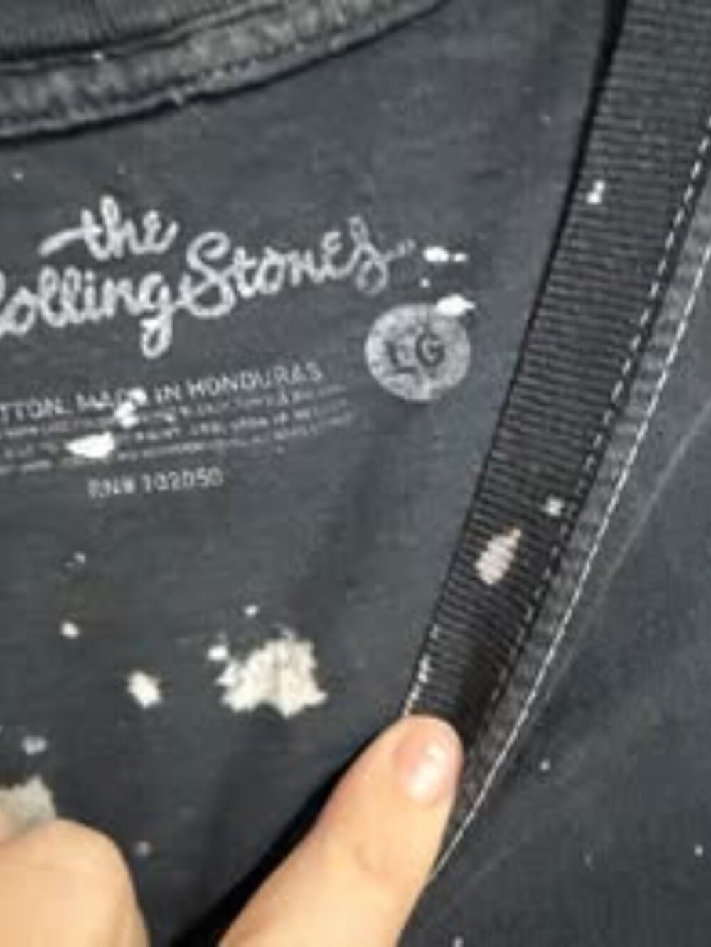 The Rolling Stones LG Bleach Splatter T-Shirt - Picture 4 of 4